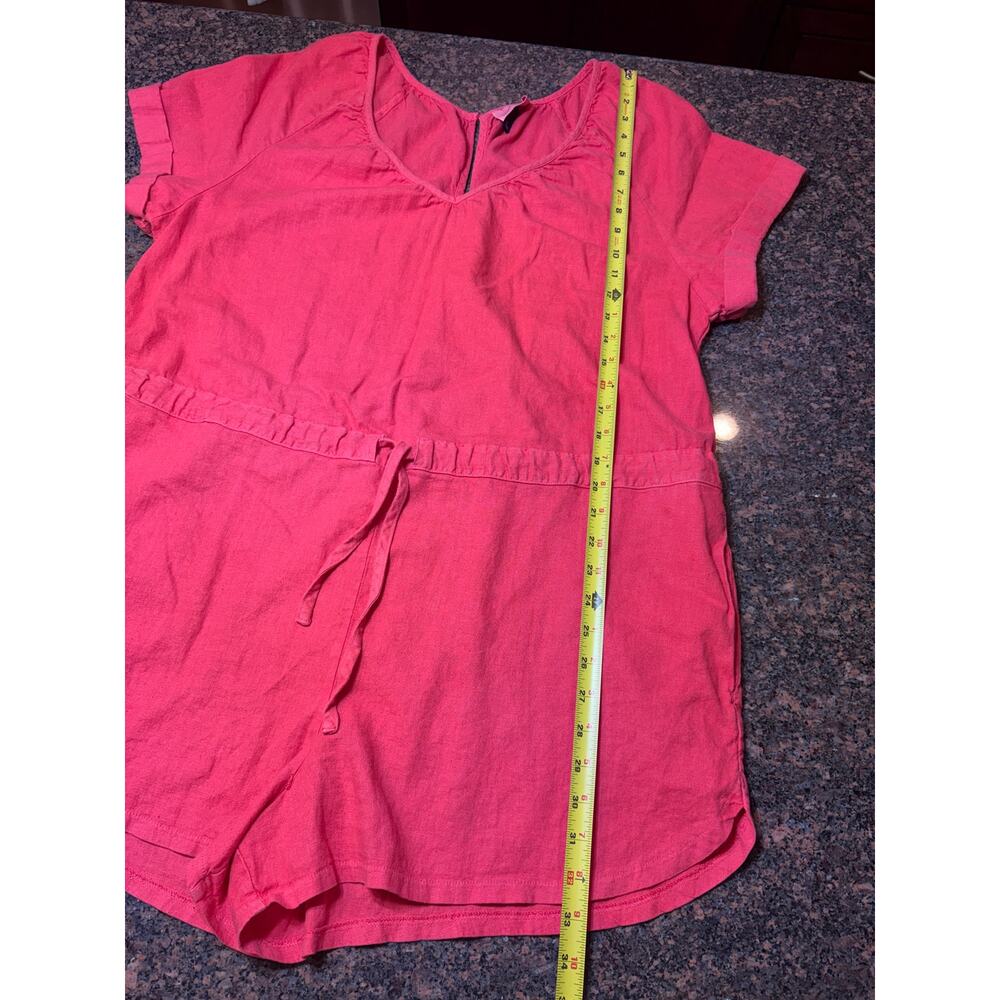 Universal Thread Women's Coral Short Romper Linen Blend Size XL - Picture 9 of 16